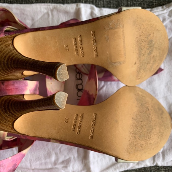 Sergio Rossi Heels Pink Purple White 37 7 - Picture 10 of 11